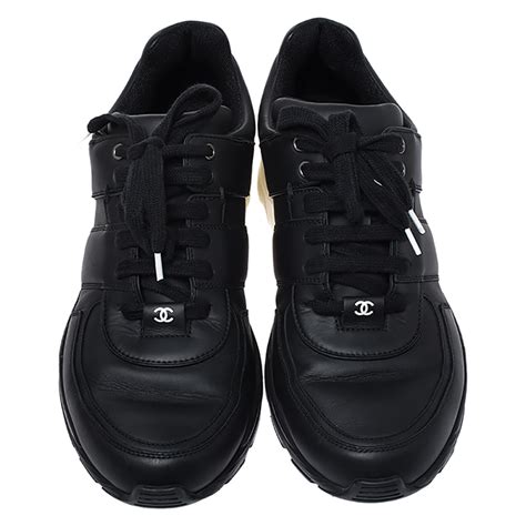 chanel cc low top trainers|chanel trainers black and white.